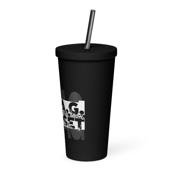 STRIVE. WIN. ACHIEVE. GROW. Insulated tumbler with a straw - Image 3