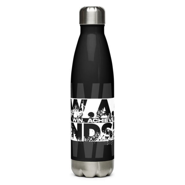 STRIVE. WIN. ACHIEVE. GROW. Stainless steel water bottle