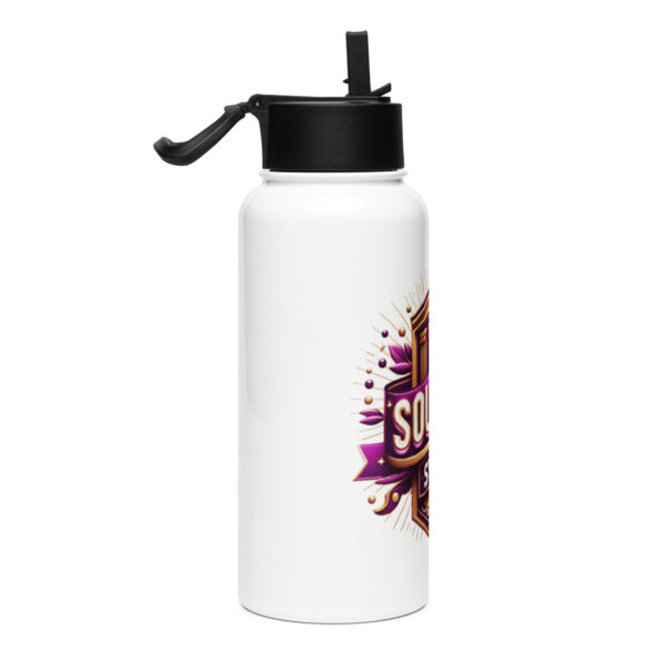 Stainless steel water bottle with a straw lid - Image 4